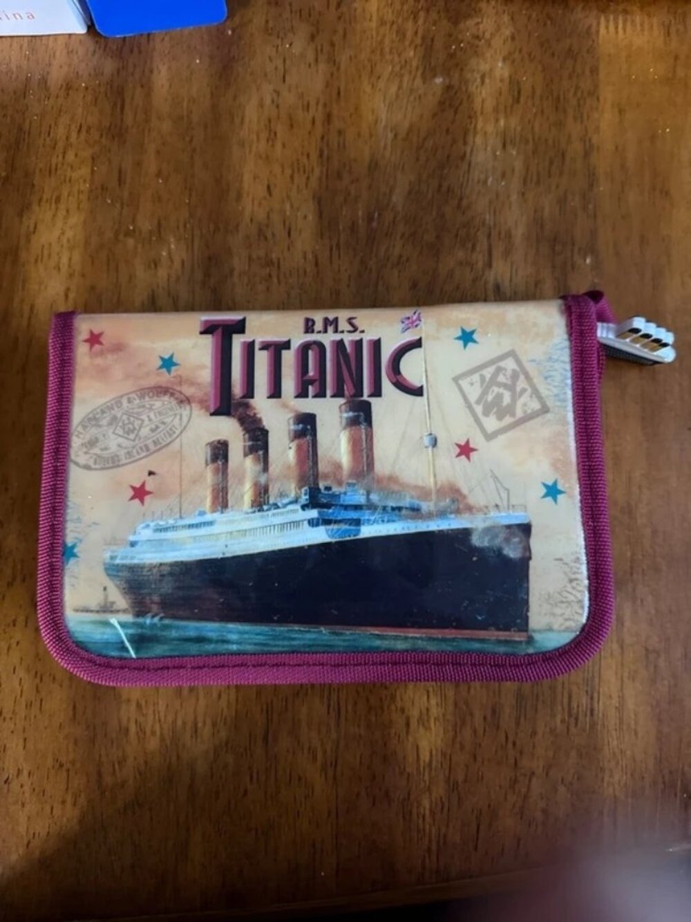 Vintage R.M.S. Titanic Zippered Pencil & Supply Case